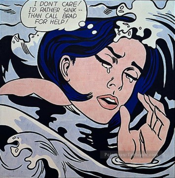 Roy Lichtenstein Painting - Niña ahogándose 1963 Roy Lichtenstein